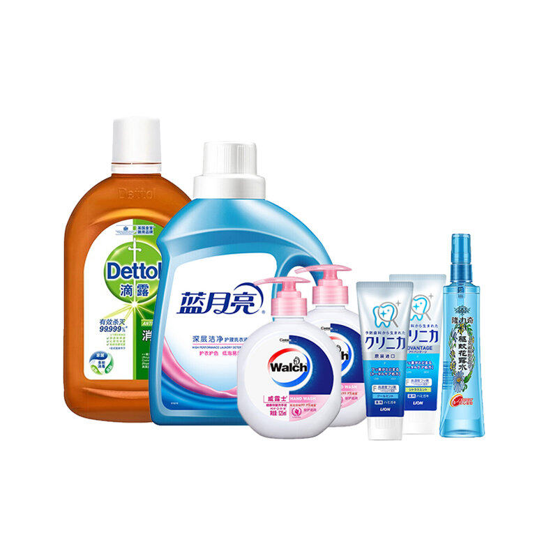 蓝月亮+滴露+威露士+狮王+隆力奇 华润雪花大礼包1645ml+2260G（香型随机）