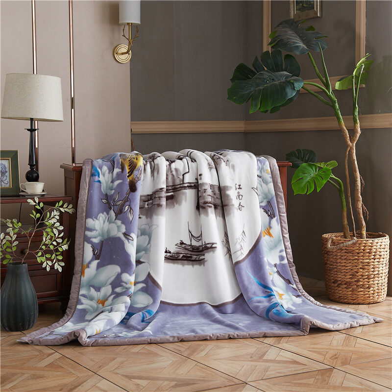 烟雨江南云毯HYX003MT