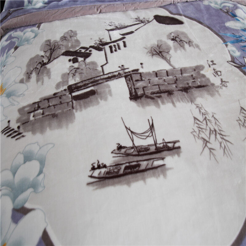 烟雨江南云毯HYX003MT