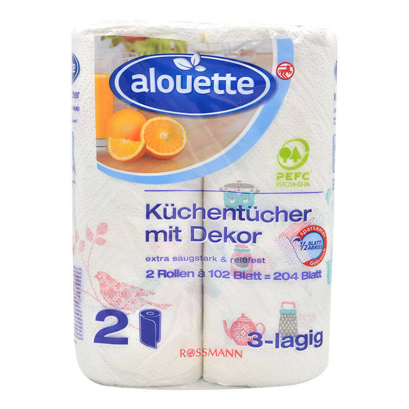alouette 阿诺特家居厨房多用途卷纸102/卷*2卷