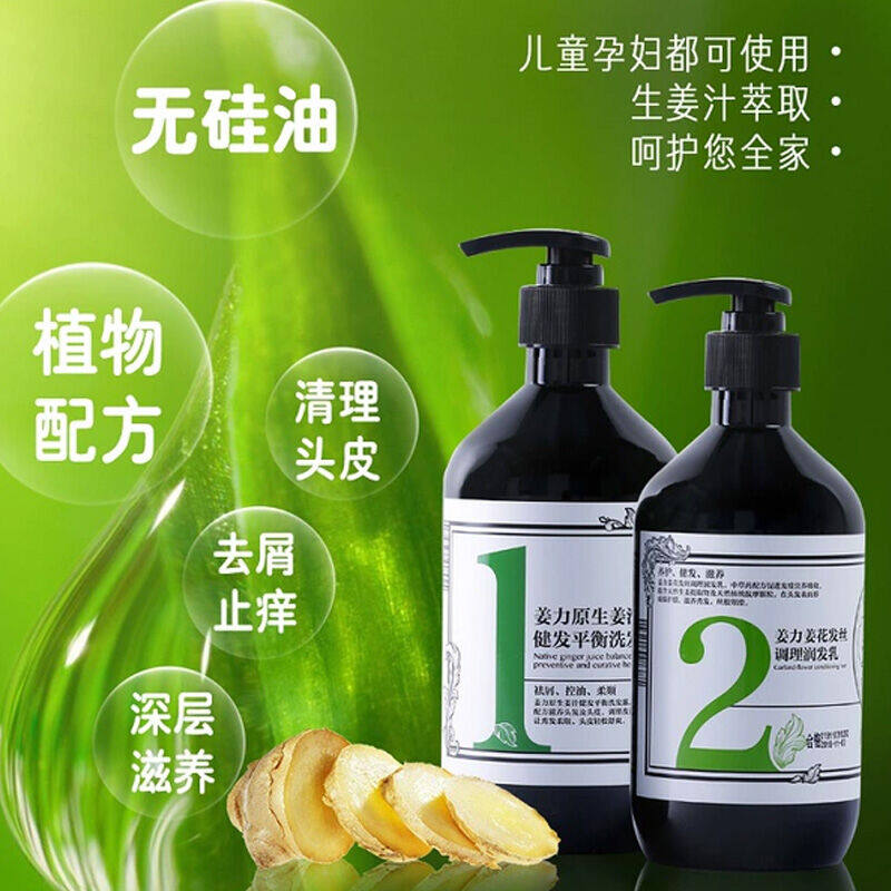 姜力1号原生姜汁健发平衡洗发露500ml