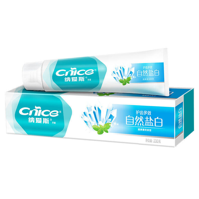 200g纳爱斯自然盐白牙膏（2支装）200g*2支 