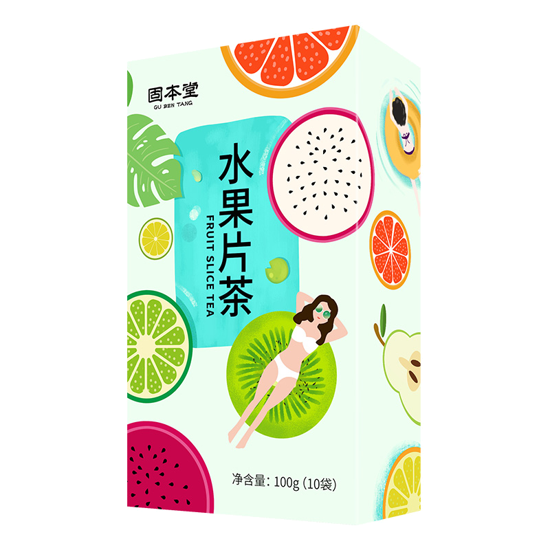 固本堂 水果茶片100g*3（送水杯，两款随机发）