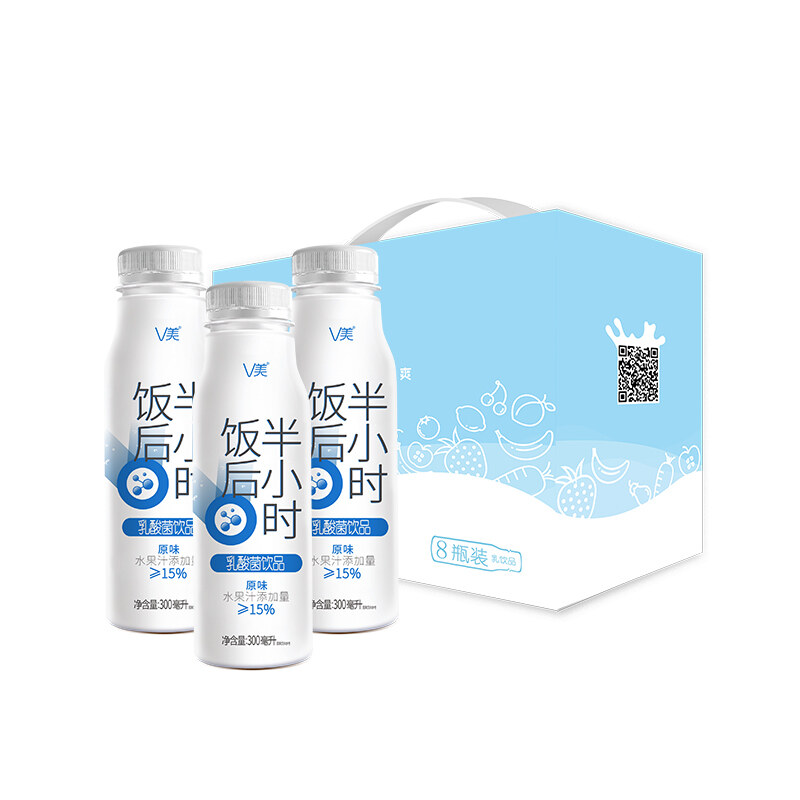 新希望 V美塑瓶原味乳酸菌饮品300ml*8瓶