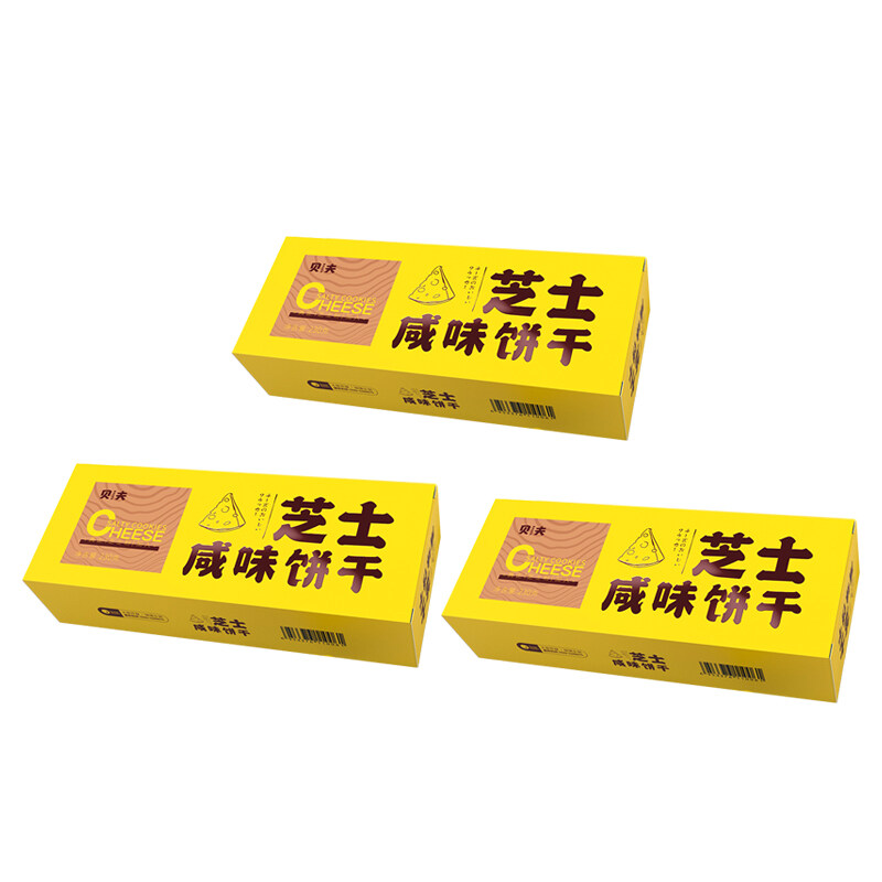 贝夫 芝士咸味饼干230克（9包）*3盒
