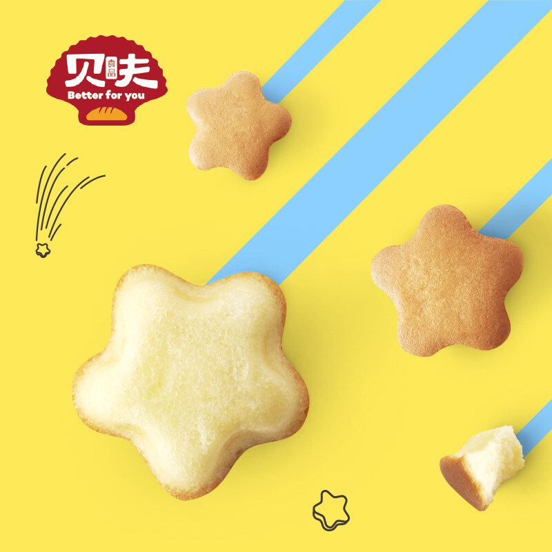 贝夫 小行星蛋糕390g*2盒