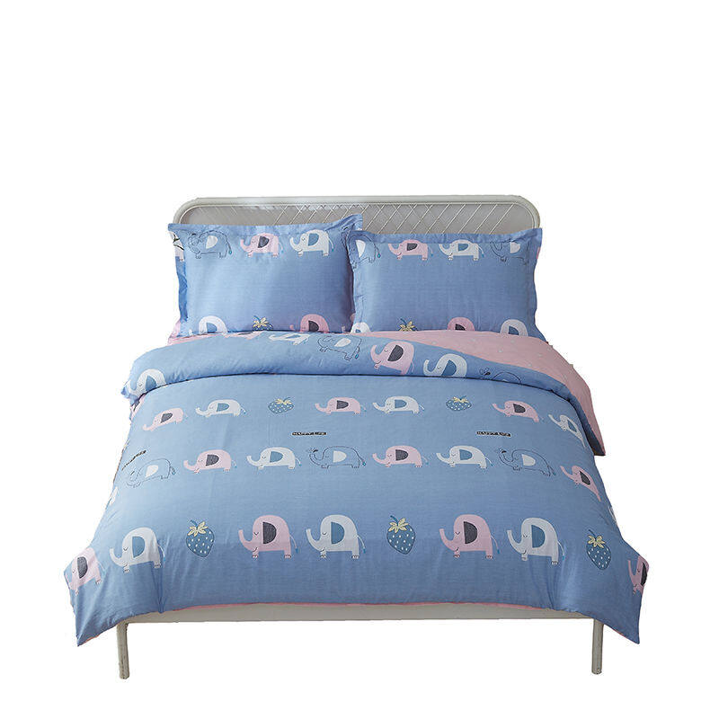 恒源祥萌萌象全棉印花四件套 HYX051TJ 枕套：48*74*2 被套：200*230 床单：230*240