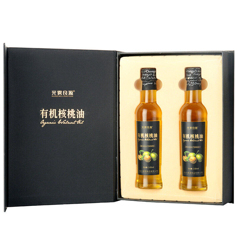 【南江县扶贫】光雾良源有机核桃油礼盒248mlx2