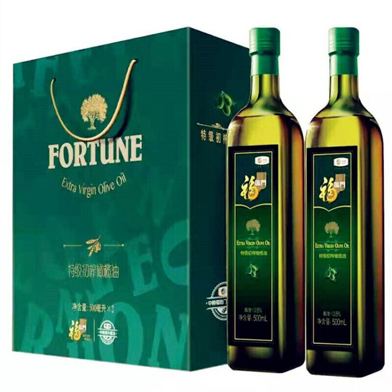 【福泰安康】福临门特级初榨橄榄油500ml*2（礼盒）
