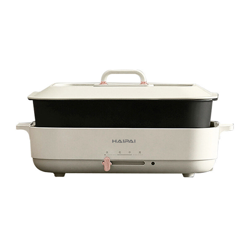 海牌 多功能电烤盘 多用途煎烤涮一体电烤炉3.5L 象牙白 HP-G225