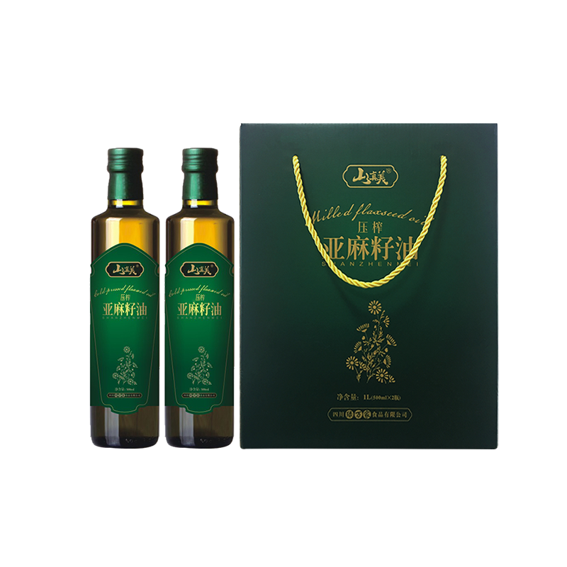 山真美亚麻籽油1L(500ml*2)