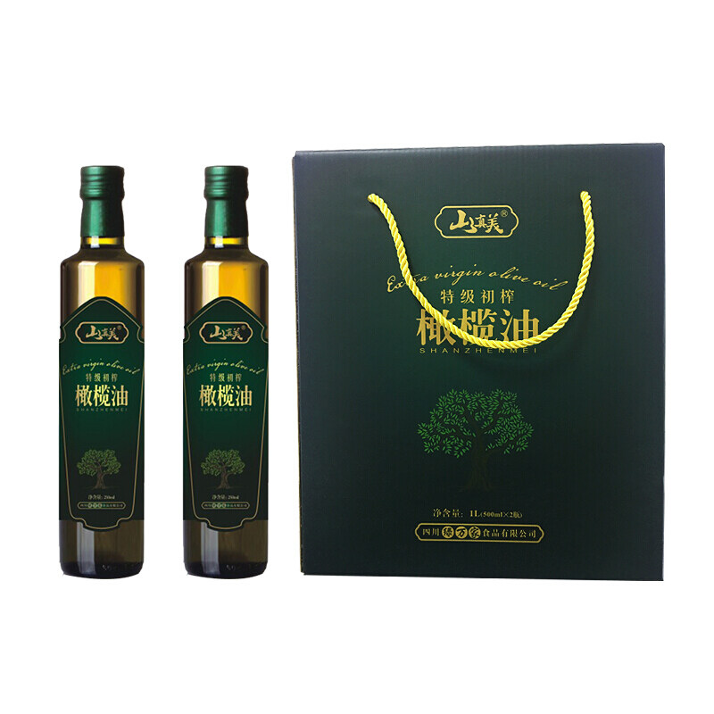 山真美特级初榨橄榄油礼盒1L(500ml*2)
